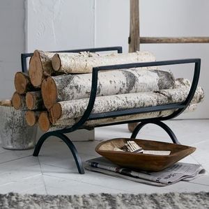 Porte-bûches de bois de chauffage en métal MS moderne dernière conception accessoire de cheminée en gros bon marché - Product Image 2