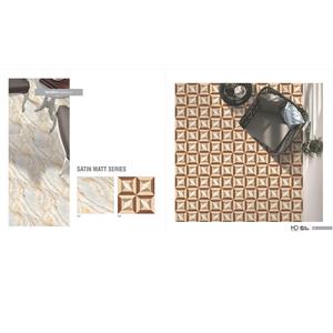 Carrelage de sol design en marbre de porcelaine polie émaillée de couleur blanche 40x40cm - Product Image 3