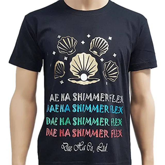 Dae Ha Shimmer Flex Wholesale for T-shirts Korea Quality Heat Transfer Vinyl Real glitter flakes smooth soft stretchy