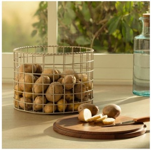 Metal <b>Storage</b> <b>Wire</b> <b>Basket</b> Made in India Wholesale Bulk Quantity Customized Design Acceptable Wedding Home Hotel Usage Kitchen - Product Image 1