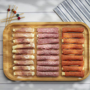 Plateau de service en bois moyen en bambou naturel, multifonctionnel, lisse, avec pieds, artisanat TienPhong, fabriqué au Vietnam - Product Image 2