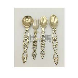 เครื่องใช้บนโต๊ะอาหารโลหะแบบโบราณลายดอกซากุระสีทองหรูหรา - Product Image 4