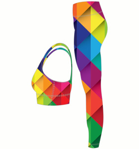 OEM Sublimation Colirful Printing Work <b>Out</b> Apparel Woman Sportswear Sexy Yoga Sport Bra And Leggings Set - Product Image 3