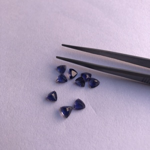 Piedra Natural de iolita para fabricación de joyas, piedra preciosa suelta de 5mm con facetas de trillón de corte, venta al por mayor, precio de fábrica - Product Image 2