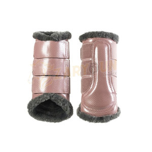 Personalizable Faux Leather Woof Cepillado Circunferencia Ligero Absorbente Entrenamiento Salto Botas de montar Logo Tamaño Diseño Caballo Uso - Product Image 2