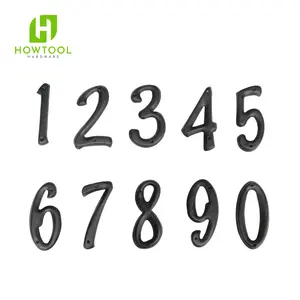 Wholesale Stainless Steel 3D Modern Black House Door Address Number