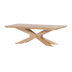Mesas de centro con patas cruzadas, muebles artesanales de madera sólida y metal, mesas de exterior con sillas para sala de estar y hogar, nuevo diseño - Product Image 2