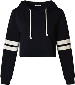 Sudadera con Capucha Corta de Algodón 100% Personalizada para Mujer, de Alta Calidad, Sublimada, Transpirable, con Bordado 3D - Product Image 1