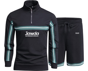 Tenues de sport décontractées personnalisées à manches longues pour hommes, bas de sport au design tendance pour la course, le jogging et la gym, 100 % coton, séchage rapide - Product Image 1