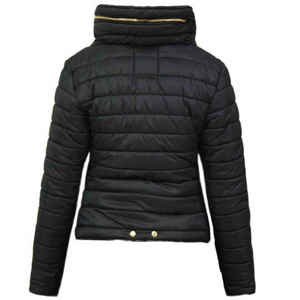 Parkas de lujo para mujer, chaquetas acolchadas 100% de poliéster, chaquetas acolchadas de Color sólido de manga larga lisas informales personalizadas para mujer - Product Image 2