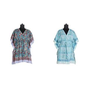 Jalabiya ชุดเดรสสั้นคาฟตันสำหรับผู้หญิงชุดเดรสสั้นพิมพ์ลาย - Product Image 1