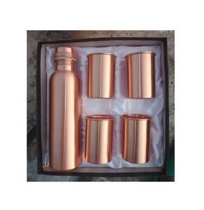 Botella de agua de cobre de diseño único para beber y hervir directamente aplicable para viajes y exportación al por mayor de La India - Product Image 6