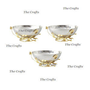 Cuenco de chocolate de calidad superior, cuencos de frutas de acero inoxidable y latón con soporte, cuenco de frutas para servir a la venta - Product Image 1