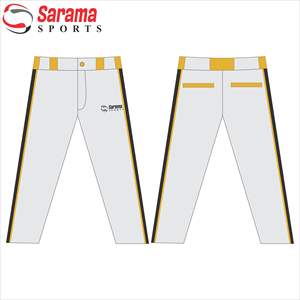 Pantalon de baseball pour femmes avec sublimation complète de la conception Sublimation Quick Dry Breathable Men's Baseball Jersey, - Product Image 3