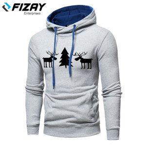 เสื้อฮู้ดสำหรับผู้ชายผ้าคอตตอนผ้าโพลีเอสเตอร์พิมพ์ลายตามสั่งสำหรับฤดูหนาว - Product Image 5