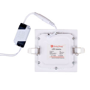 Vente en gros de panneau lumineux LED moderne de 6W panneau encastré de plafond LED rond carré corps en aluminium design mince pour bureau à domicile usage intérieur - Product Image 4