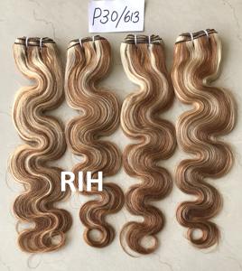 มองโกเลีย100% ขายส่งอินเดียหนังกำพร้าชิดเรมี่เวอร์จินดิบวัด # P30/613ร่างกายคลื่นนามสกุลผมมนุษย์การรวมกลุ่มของผู้ขาย - Product Image 2