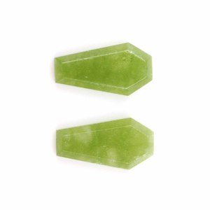 Haute qualité 12x22mm naturel vert Jade lisse cercueil étape coupe Cabochon Quartz pierres précieuses fabrication de bijoux calibré pierre en vrac - Product Image 4