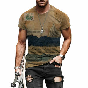 Personnalisé Hommes Slim Fit Gym T-Shirt Polyester Spandex Sublimation Imprimé À Manches Courtes Chemise De Sport Pour L'entraînement & Vêtements Décontractés - Product Image 3