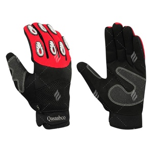Winter Patchwork Motorcycle Customized Breathable Windproof Comfortable-Wear Water-Resisting Motorbike Pu <b>Leather</b> Gloves - Product Image 5