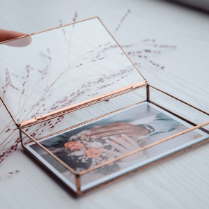 Gold <b>Glass</b> Photo Prints <b>Box</b> | Photographer <b>Box</b> 4" x 6" | 10 x 15 cm, Proof Print Packaging | Photographer Gifts for Clients - Product Image 1