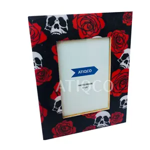 装饰木制相框数码印花玫瑰花印花图片迷人独特的相框派对穿相框销售