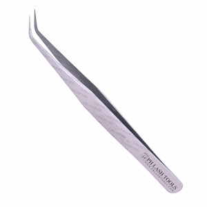Stainless Steel Eyelash Extension Tweezer in Mirror Polish Color Private Label, Volume Str Angle 12mm 35 Tweezer for Eyelashes - Product Image 3