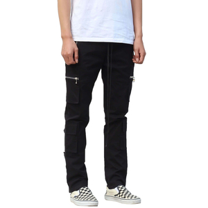 กางเกงวอร์มฮิปฮอปฮาเร็มของผู้ชายสำหรับ2021ฤดูใบไม้ร่วงกางเกงคาร์โก้แบบลำลองมีหลายกระเป๋าความหนาน้ำหนักเบา - Product Image 2