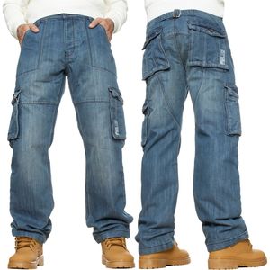 Mens Cargo <b>Jeans</b> Custom Trousers Heavy Duty <b>Work</b> Casual Big Tall Denim Pants for Men Multi Pockets Custom Made <b>Jeans</b> Pants - Product Image 1