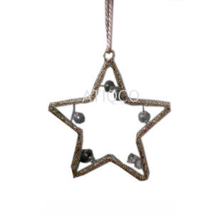 Elegante campana colgante de Navidad, colección inspirada única de alambre de Metal de hierro creativo y cuentas de vidrio, las últimas decoraciones navideñas - Product Image 4