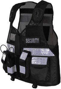 Gilet de sécurité de travail réfléchissant, avec poches, pour la Construction, noir, vert, Logo personnalisé - Product Image 3
