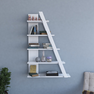 Estantería de almacenamiento de libros, mueble de sala de estar, librería, escalera de madera, Retro, Vintage, esquinero - Product Image 5