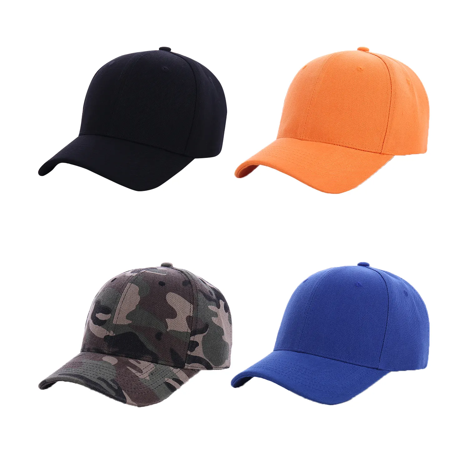 ที่มีคุณภาพสูงสีทึบว่างเปล่าหมวกที่กำหนดเอง6แผงกีฬาเบสบอลหมวกด้านบนขายที่มีราคาต่ำปรับแต่งสีราคาถูก