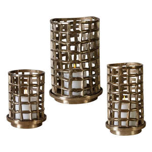 Ensemble de 3 bougeoirs rouge - Product Image 1