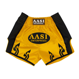 กางเกงมวยไทย MMA คิกบ็อกซิ่ง ชุดต่อสู้ศิลปะการต่อสู้ ผ้าซาติน ปักโลโก้ตามสั่ง - Product Image 1