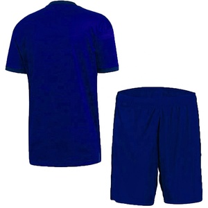 Ensemble de survêtement de football personnalisé pour homme adulte, imprimé par transfert thermique, maillot à manches courtes col en V et short, 2 pièces pour équipe - Product Image 2