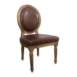 Silla de Comedor Ajustable de Estilo Industrial Vintage, Estructura de Madera Hecha a Mano, Tapicería de Cuero PU, Diseño Moderno para Hogar, Oficina, Hotel - Product Image 1