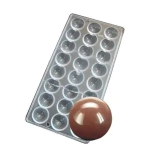 Полусферическая форма из поликарбоната, форма для шоколада, антипригарная, прозрачная пластиковая форма для выпечки конфет, кухонная посуда для выпечки