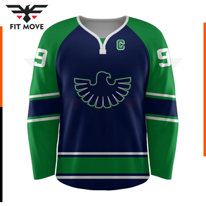 Logo OEM personnalisable Maillot de hockey sur glace Short Chaussettes Vêtements de sport avec broderie en sergé Inclusion du nom de l'équipe - Product Image 4