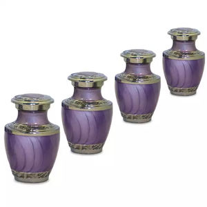 Lot de 4 Petites Mini Lavande Violet Reliquaires en Boîte De Velours - Product Image 1