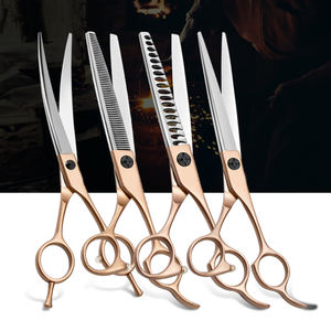 Ciseaux de toilettage professionnels 440C, ensemble, livraison gratuite, de qualité supérieure, en acier inoxydable, japonais, pour animaux de compagnie - Product Image 1