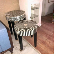 Handgemachte antike Looks Pink & Bone Inlay Blumen stuhl Inlay Möbel Roman Chair Camel Bone Bestseller