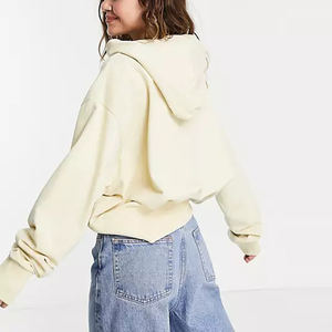 Sudaderas con capucha de algodón transpirable para mujer con logotipo personalizado, Sudaderas con cuello redondo Unisex - Product Image 3