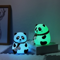 Lampe LED de chevet en Silicone thème dessin animé, couleur changeante, animaux, Panda