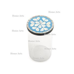 Classic Design Acrylic <b>Sweets</b> <b>Box</b> With MOP Wood Lid Premium Quality Round Shape Dry Fruits Storage <b>Box</b> In India - Product Image 6