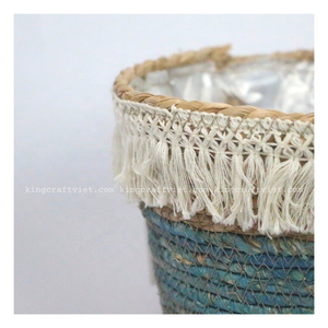 100% naturel Seagrass Zig Zag Panier à linge Solution de stockage élégante - Product Image 5