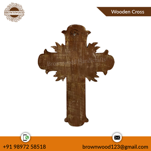 Fournisseur en gros de croix en bois de couleur naturelle de meilleure qualité pour la décoration d'église et de maison au prix de gros d'usine - Product Image 3