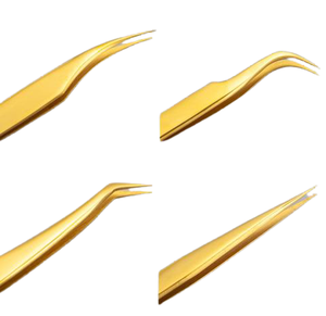 Pinzas para pestañas doradas, 12 cm - Product Image 5