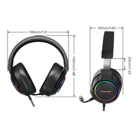 Tronsmart-auriculares para videojuegos con micrófono, dispositivo de audio con iluminación RGB, estándar, puerto USB, modo EQ, 7,1