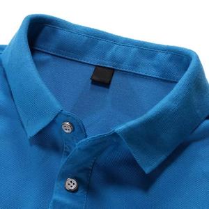 เสื้อโปโลแขนสั้นผ้าย้อมสีทึบแขนสั้นของผู้ชายกำหนดได้เองสำหรับเสื้อโปโลสไตล์ใหม่ส่งออกมุ่งเน้นความคมชัดของแอกผ้าถักนิตติ้งบังคลาเทศ - Product Image 4